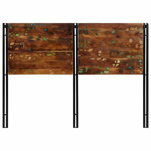 vidaXL Čelo postele 140 cm z masivn&iacute;ho dřeva a železa