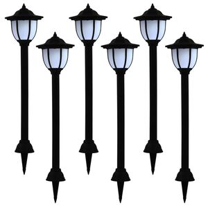 vidaXL Zahradn&iacute; sol&aacute;rn&iacute; lampy 6 ks LED čern&eacute;