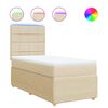 vidaXL Box spring postel s matrac&iacute; kr&eacute;mov&aacute; 80 x 200 cm textil