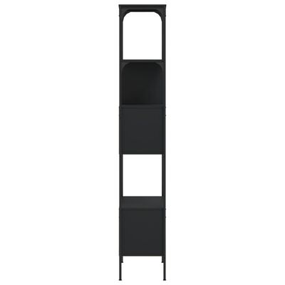 vidaXL Knihovna s 5 policemi černá 76 x 33 x 188,5 cm kompozitní dřevo