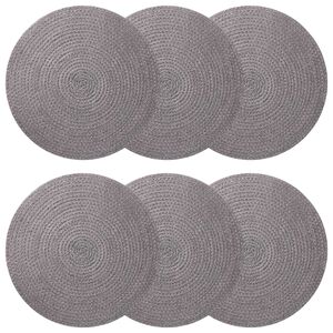 vidaXL Jutov&eacute; ubrusky 6 pcs &Scaron;ed&aacute; &Oslash; 30 cm 100% juta Tossa