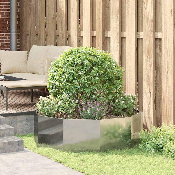 vidaXL Truhl&iacute;k Stř&iacute;brn&aacute; 120 x 120 x 35 cm Pozinkovan&aacute; ocel