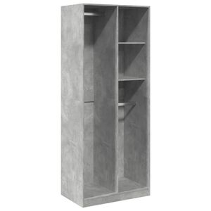 vidaXL &Scaron;atn&iacute; skř&iacute;ň betonově &scaron;ed&aacute; 80 x 50 x 200 cm kompozitn&iacute; dřevo