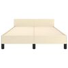 vidaXL R&aacute;m postele bez matrace kr&eacute;mov&yacute; 120x190 cm uměl&aacute; kůže