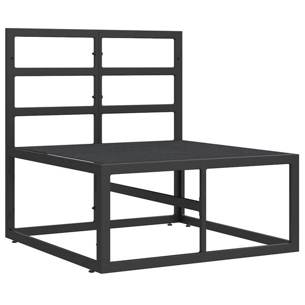 vidaXL Venkovní nábytek s polštářem s polštářem Černá Hliník