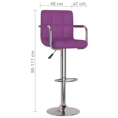 vidaXL Barová stolička fialová umělá kůže