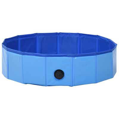 vidaXL Skládací bazén pro psy modrý 80 x 20 cm PVC