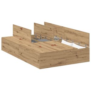 vidaXL R&aacute;m postele s &uacute;ložn&yacute;m prostorem Artisanov&yacute; dub 120 x 190 cm