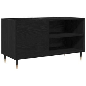 vidaXL Skř&iacute;ň na gramofonov&eacute; desky s polic&iacute; Čern&yacute; dub 85 x 38 x 48 cm