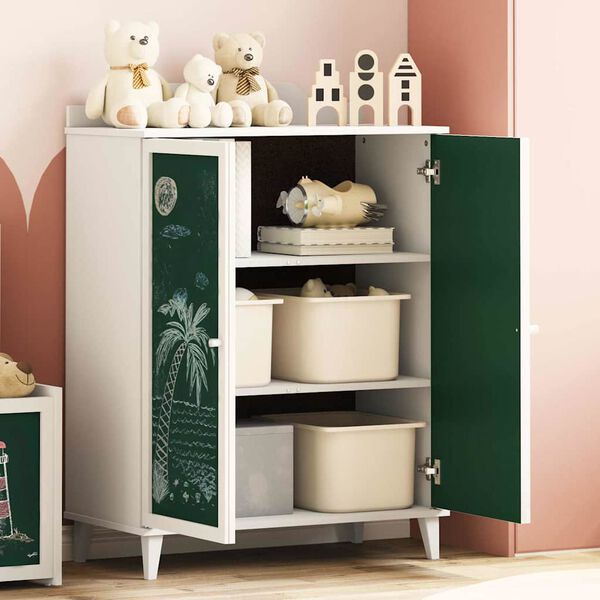 vidaXL Skř&iacute;ň se dvěma dveřmi a předn&iacute; č&aacute;st&iacute; z tabule na kř&iacute;dy ROROS