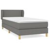 vidaXL Box spring postel s matrac&iacute; tmavě &scaron;ed&aacute; 90x190 cm textil