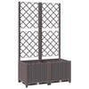 vidaXL Zahradn&iacute; truhl&iacute;k s trel&aacute;ž&iacute; hněd&yacute; 80 x 40 x 136 cm PP