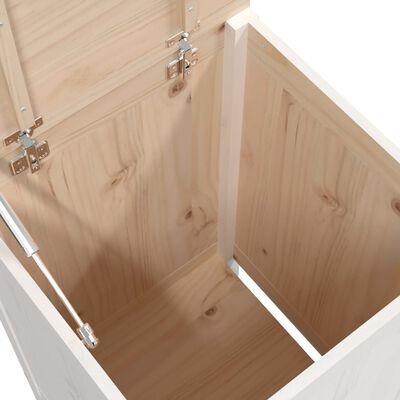 vidaXL Box na prádlo bílý 44 x 44 x 76 cm masivní borové dřevo
