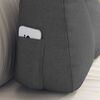 vidaXL Polštář na záda Tmavě šedá 60 x 24 x 50 cm textil