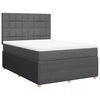 vidaXL Box spring postel s matrac&iacute; tmavě &scaron;ed&yacute; 140 x 190 cm textil