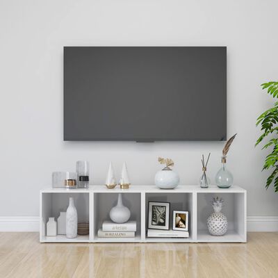 vidaXL TV stolky 4 ks bílé s vysokým leskem 37x35x37 cm dřevotříska