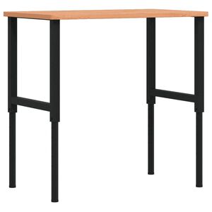 vidaXL Pracovn&iacute; stůl 100 x 60 x (71,5&ndash;98) cm masivn&iacute; buk obd&eacute;ln&iacute;kov&yacute;