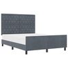 vidaXL Postel s boxspringem s čelo Tmavě &scaron;ed&aacute; 160 x 200 cm samet