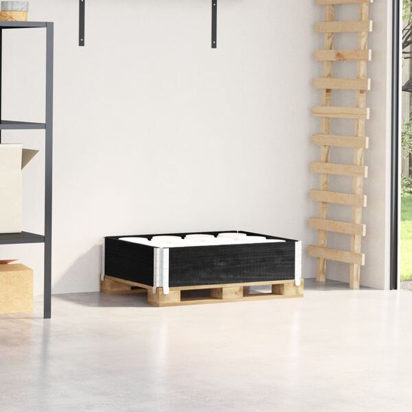 vidaXL Paletový nástavec černý 80 x 60 cm masivní borové dřevo