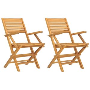 vidaXL Skl&aacute;dac&iacute; židle 2 ks 55x62x90 cm Masivn&iacute; teak