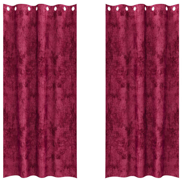 vidaXL Sametov&eacute; z&aacute;věsy 2 pcs v&iacute;nov&aacute; červen&aacute; 245 x 140 cm samet