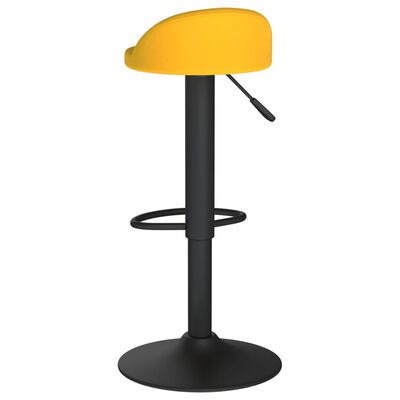 vidaXL Barové stoličky 2 ks žluté samet