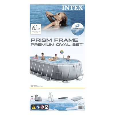 Intex Bazénový set oválný 610 x 305 x 122 cm Prism Frame 26798GN