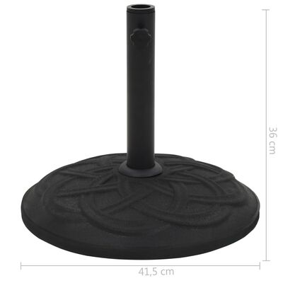vidaXL Stojan na slunečník černý betonový kulatý 15 kg