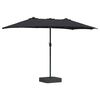 vidaXL Zahradn&iacute; slunečn&iacute;k Čern&aacute; 385 x 209 x 244 cm Polyester a ocel