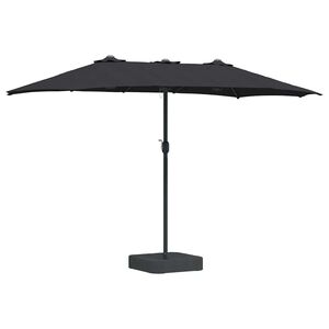 vidaXL Zahradn&iacute; slunečn&iacute;k Čern&aacute; 385 x 209 x 244 cm Polyester a ocel