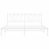 vidaXL Kovov&yacute; r&aacute;m postele s čelem b&iacute;l&yacute; 183 x 213 cm