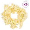 vidaXL Květinov&eacute; girlandy 6 ks champagne 180 cm