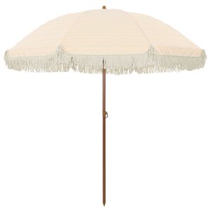 vidaXL Pl&aacute;žov&yacute; slunečn&iacute;k 205 x 205 x 210 cm Polyester a ocel Kulat&yacute;