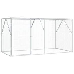 vidaXL Ptač&iacute; klec Stř&iacute;brn&aacute; 208 x 102 x 108 cm