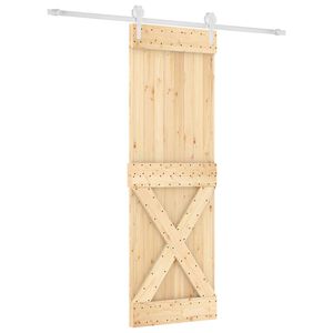 vidaXL Posuvn&eacute; dveře 70 x 210 cm Masivn&iacute; borov&eacute; dřevo (neupraven&eacute;)