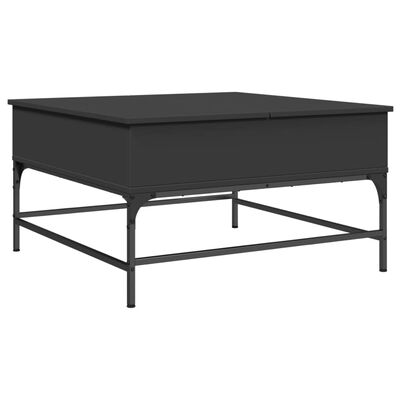 vidaXL Konferenční stolek černý 80 x 80 x 45 cm kompozitní dřevo a kov