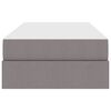 vidaXL Postel s &uacute;ložn&yacute;m prostorem a matrac&iacute; Taupe 90 x 200 cm