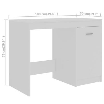 vidaXL Psací stůl bílý 140 x 50 x 76 cm kompozitní dřevo