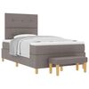 vidaXL Postel s boxspringem s čelo Taupe 120 x 200 cm textil
