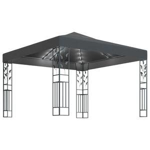 vidaXL Alt&aacute;n se světeln&yacute;mi LED řetězy 3 x 3 m antracitov&yacute;