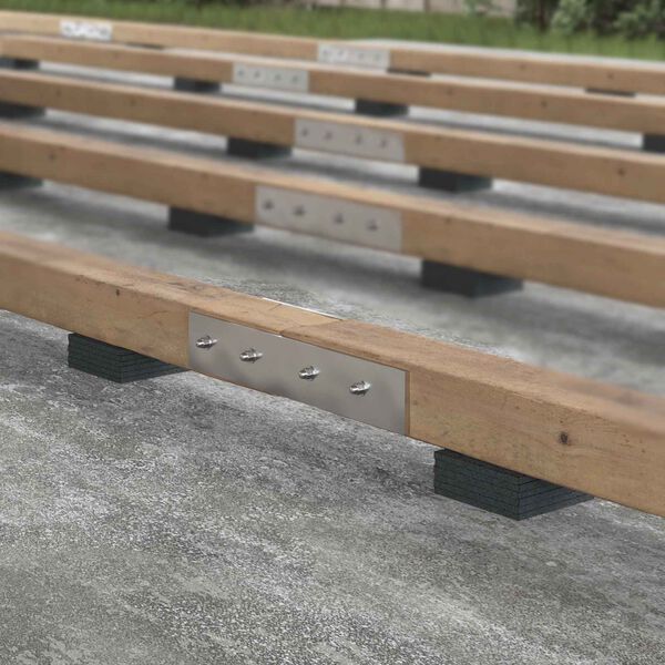 vidaXL Gumov&yacute; granulačn&iacute; zahradn&iacute; pad Čern&yacute; 9 x 9 x 0,6 cm Guma