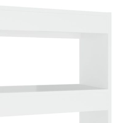 vidaXL Knihovna / dělicí stěna bílá s vysokým leskem 100 x 30 x 135 cm