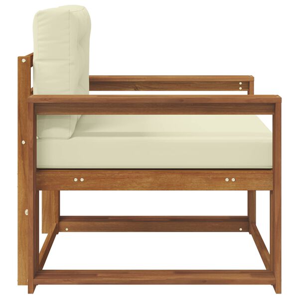 vidaXL Venkovn&iacute; středn&iacute; pohovka Masivn&iacute; ak&aacute;tov&eacute; dřevo Př&iacute;rodn&iacute;