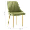 vidaXL J&iacute;deln&iacute; židle 2 ks světle zelen&eacute; samet