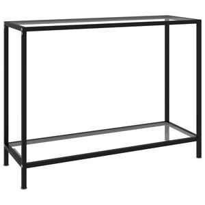 vidaXL Konzolov&yacute; stolek transparentn&iacute; 100 x 35 x 75 cm tvrzen&eacute; sklo