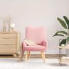 vidaXL křeslo Růžov&aacute; 63 x 67 x 94 cm Ovč&iacute; l&aacute;tka a překližka