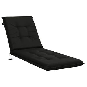 vidaXL Pol&scaron;t&aacute;ř na leh&aacute;tko GEMERT 100% polyester Čern&aacute; 190 x 50 x 9 cm