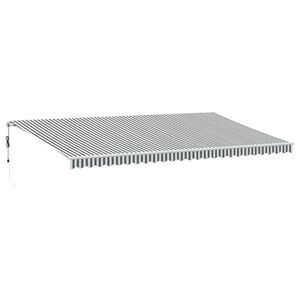 vidaXL Automatick&aacute; zatahovac&iacute; mark&yacute;za s LED antracit a b&iacute;l&aacute; 600x350 cm