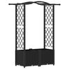 vidaXL Vyv&yacute;&scaron;en&yacute; z&aacute;hon s trel&aacute;ž&iacute; a střechou Čern&aacute; 125 x 40 x 138 cm PP