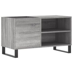 vidaXL Skř&iacute;ňka na LP desky &scaron;ed&aacute; sonoma 85x38x48 cm kompozitn&iacute; dřevo